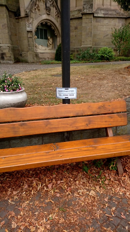 Flood Level Sign in Ense-Bremen