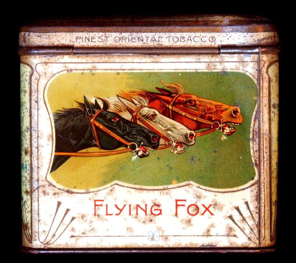 Flying Fox sigarettes tin, back