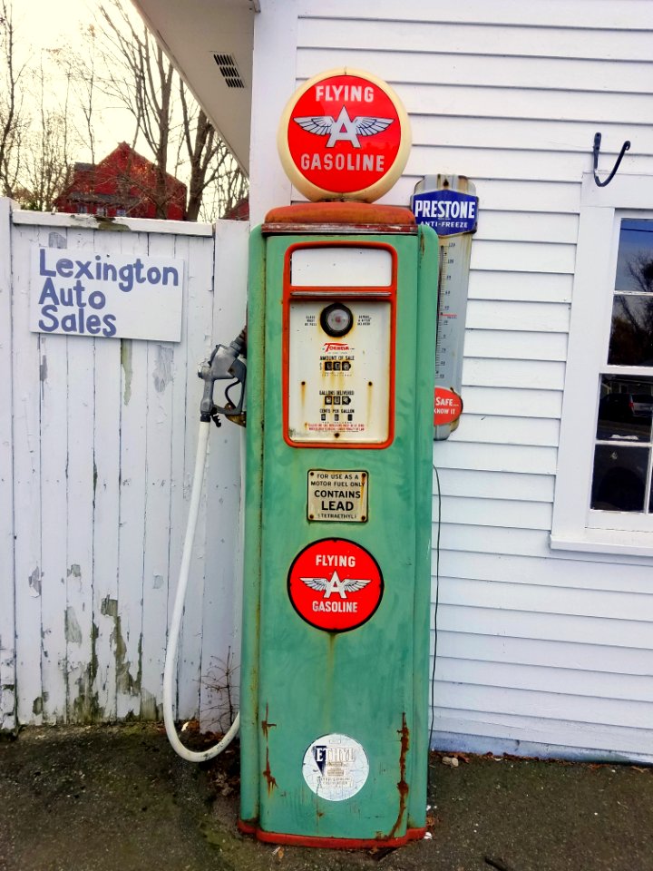 Flying A Gasoline, Tokheim pump - Lexington, MA - 20201121 100510