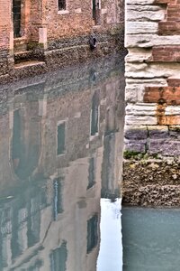 Channel town on the river venezia