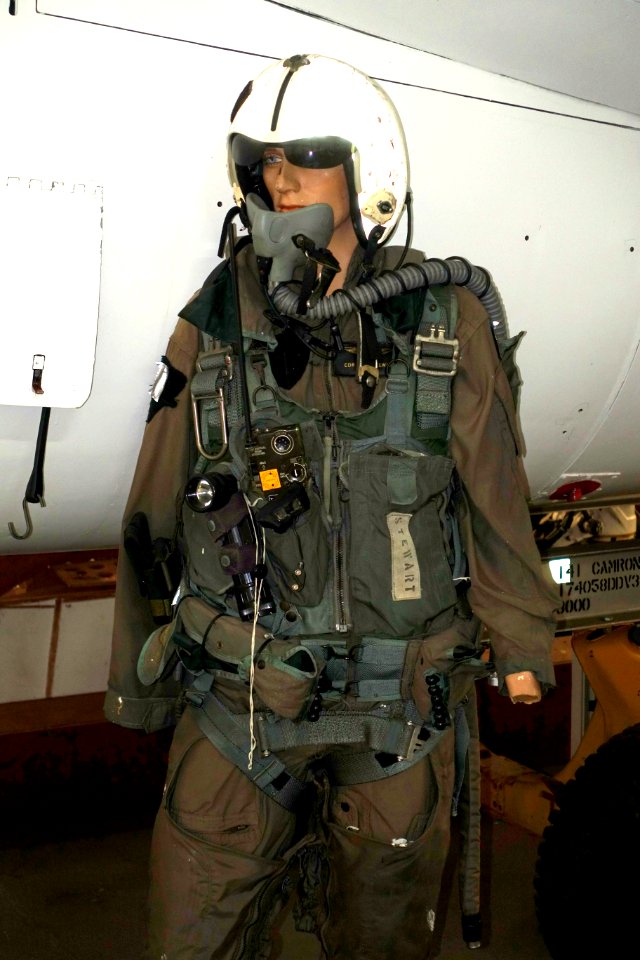 Flight suit, Grumman A-6 Intruder exhibit - Oregon Air and Space Museum - Eugene, Oregon - DSC09720