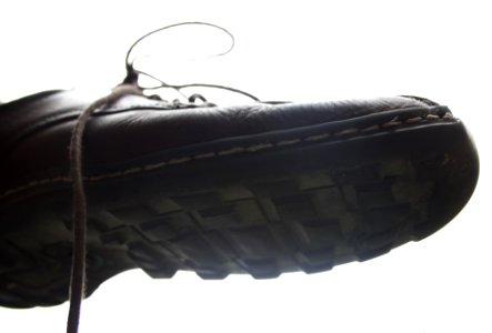 Flying shoe in the air