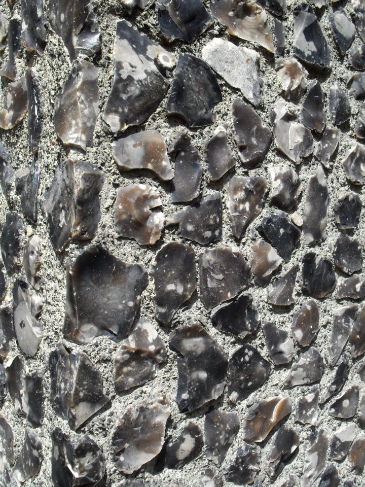 Flintwork on Wall at Ship Street, Brighton (July 2010)
