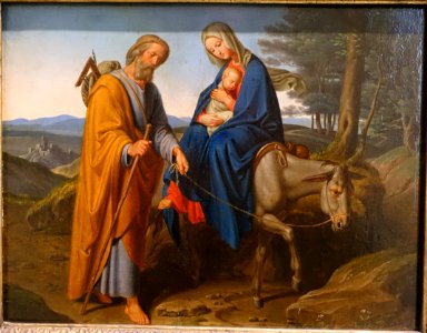 Flight into Egypt, by Joseph von Fuhrich, 1834, oil on panel - Germanisches Nationalmuseum - Nuremberg, Germany - DSC03480