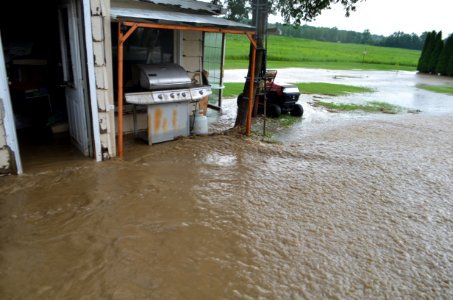 Flash flood Canandiagua NY July 23, 2017 06 garage
