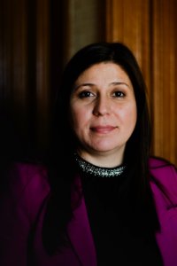 Florin Gorgis, Assyrian human rights and women's rights activist from Diana, Kurdistan Region, Iraq at a meeting in Erbil in her role as General Director of the KRG’s High Council of Women Affairs 10