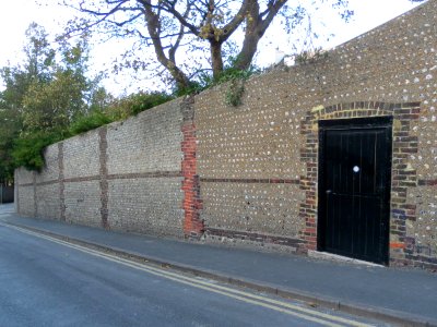 Flint Wall at Carlton Hill, Brighton (October 2011)
