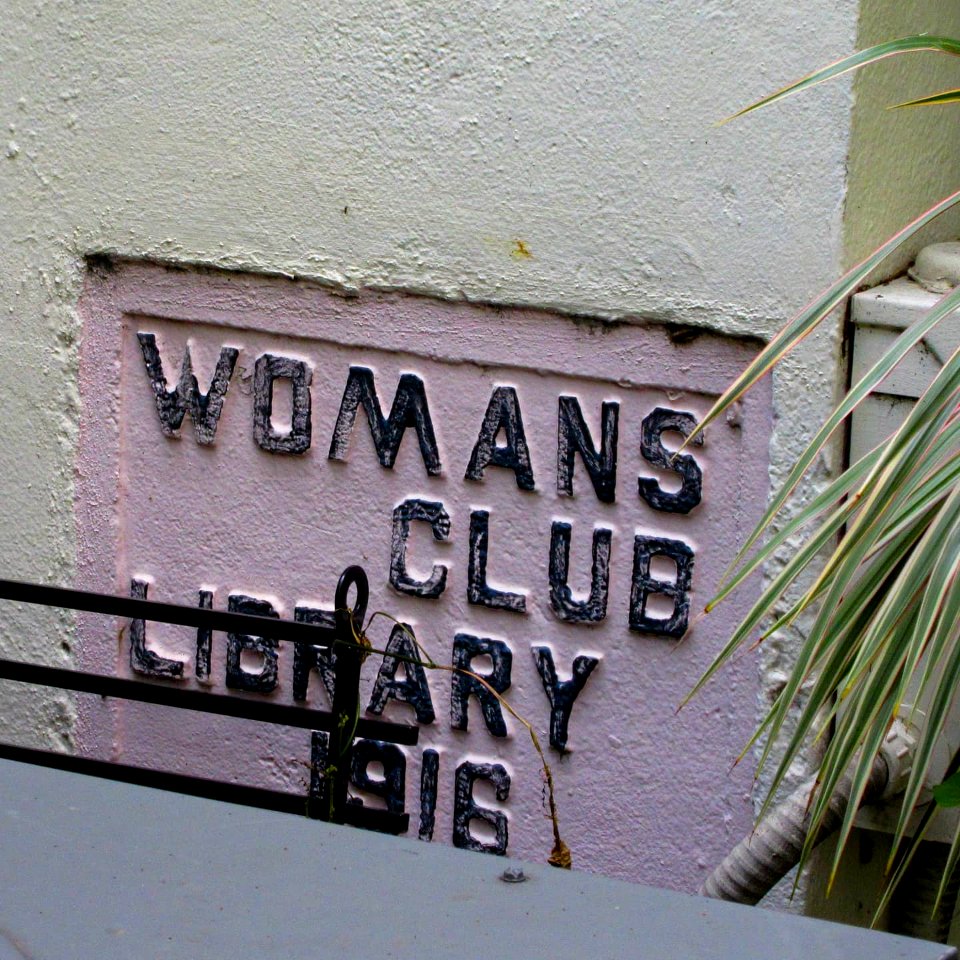 Fort Lauderdale Woman's Club original library cornerstone 