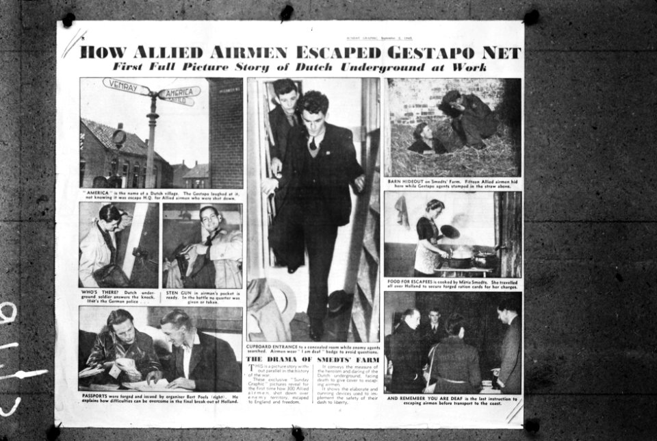 Fotoreportage in de Sunday Graphic over hulp van de Nederlandse ondergrondse aan, Bestanddeelnr 900-8172