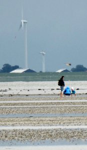 Fotografischer Verdichtungseffekt über Wattenmeer photo