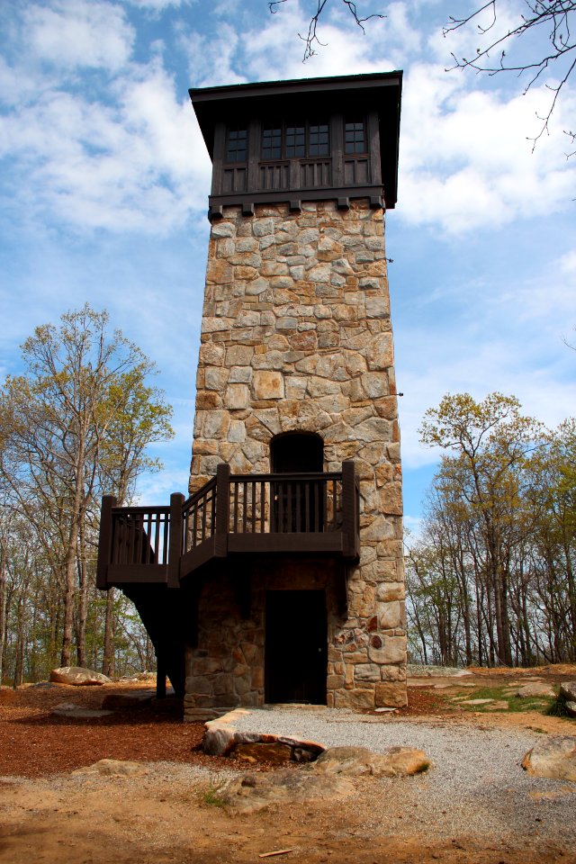 Fort mountain stone tower April 2016