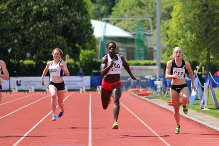 Running finishing first
