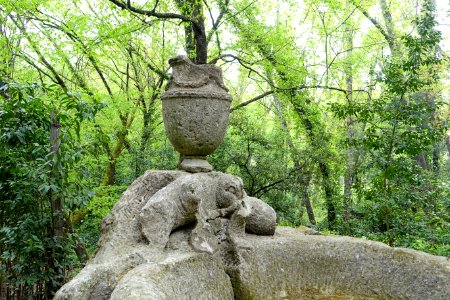 Fountain of the Dolphins detail - Parco dei Mostri - Bomarzo, Italy - DSC02519