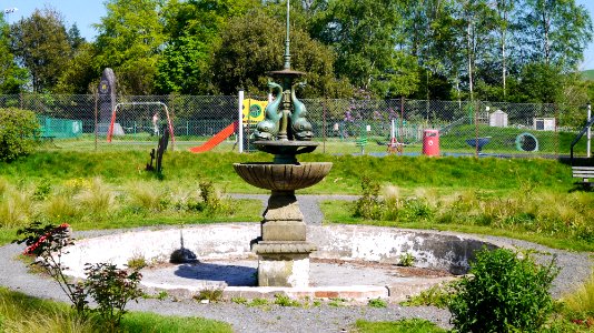 Fountain In The Gardens of Plas Machynlleth Plas Drive