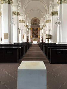 White gold church pews photo