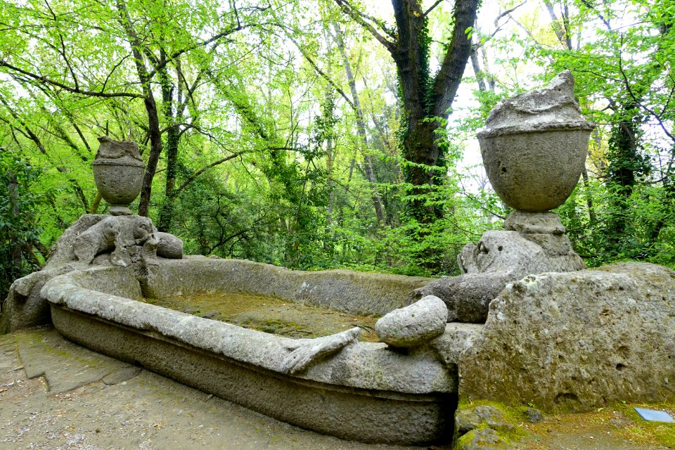 Fountain of the Dolphins - Parco dei Mostri - Bomarzo, Italy - DSC02517