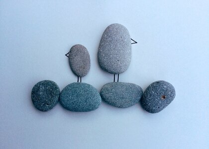 Rock art blue art