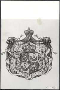 Foto van tekening wapenschild prinses Beatrix, Bestanddeelnr 018-0223