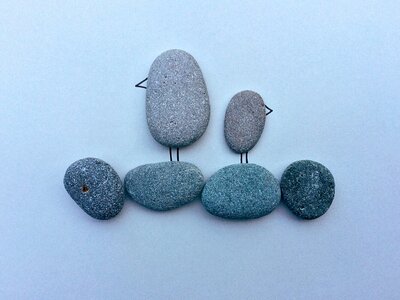 Rock art blue art