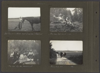 Fotoalbum met vier foto's, Bestanddeelnr 22 10
