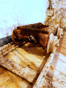 Fort de Vaux, small wagon on tracks