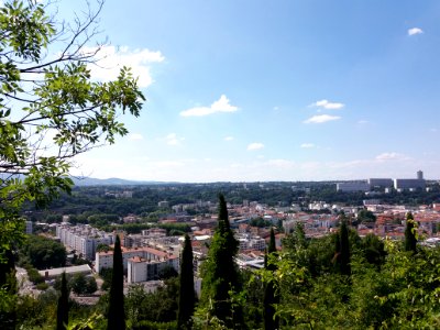 Fort de Loyasse - Bâtiment nord - Vue sur le quartier Gorge-de-Loup