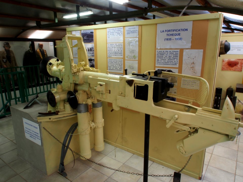 Fort de Fermont and its museum -Czech fortification SKODA Vz 36 4.7cm cannon and 7.92mm BRNO Vz 37