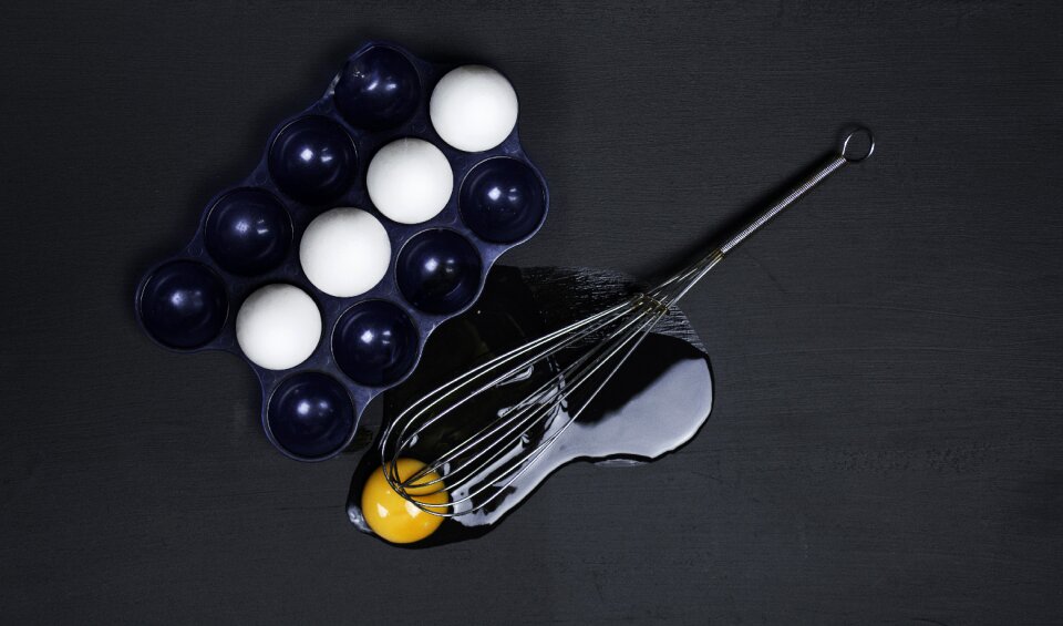 Eggs kitchen utensil white