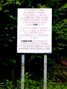 Fort de Fermont and its museum, sign at entrance of Ouvrage Fermont