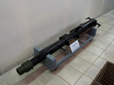 Fort de Fermont and its museum - Turret cannon-mortar barrel 75mle 1933 a Culasse Nordenfeld