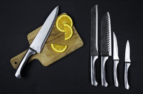 Knife knife set orange photo