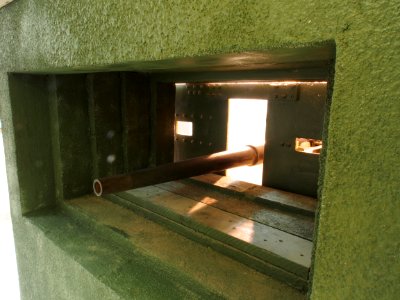 Fort de Fermont and its museum - Mobile cannon inside a kazemat pic2