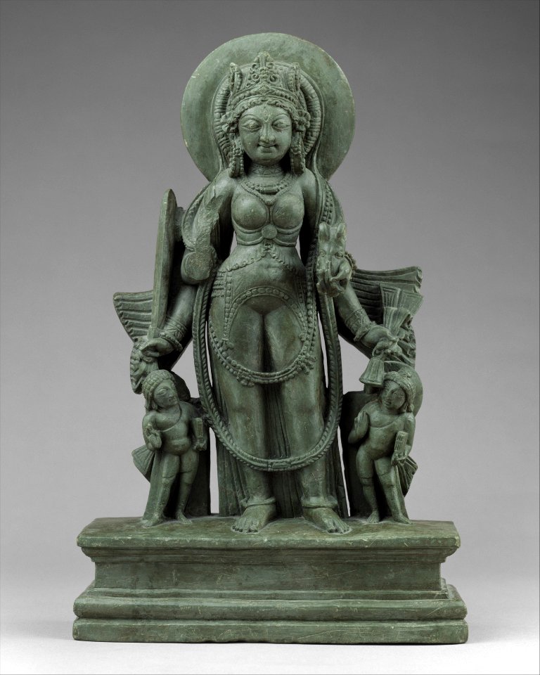 Four-Armed Goddess, possibly Sarada, late 9th century CE, Ancient Kingdom of Kashmir, Jammu and Kashmir