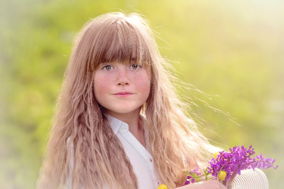 Girl spring nature