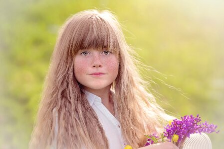 Girl spring nature
