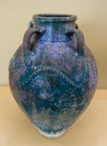 Four-handled jar, Raqqa, Syria, 1100s-1200s AD, ceramic - Hakone Museum of Art - Hakone, Kanagawa, Japan - DSC08297