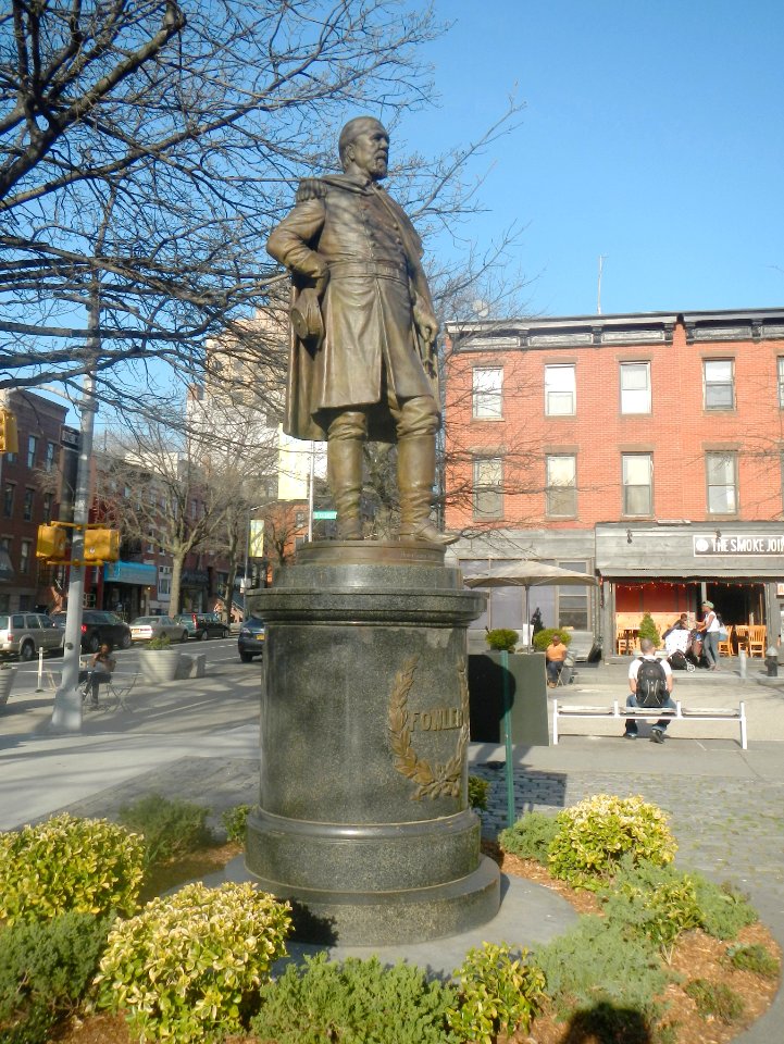 Fowler statue Bk PM sun jeh