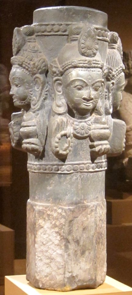 Four-faced linga from Nepal, early Malla period, grey dolomite, Honolulu Academy of Arts