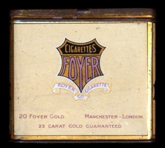 Foyer cigarettes tin, front