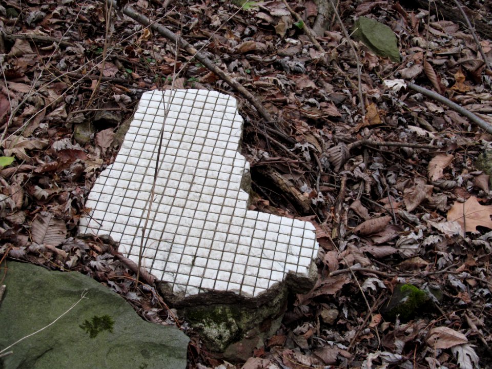 Fragment of tile floor, Emerald View Park off Greenleaf Street, 2020-12-04