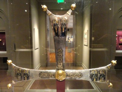 Fragment of a Processional Cross, about 1050 AD, Byzantine, Constantiople, silver gilt and niello - Cleveland Museum of Art - DSC08424 photo