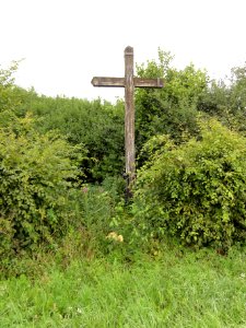 Fourmies (Nord, Fr) croix de chemin aux Noires Terres