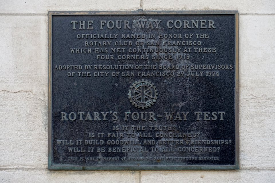 Four Way Corner plaque - San Francisco, CA - DSC06557
