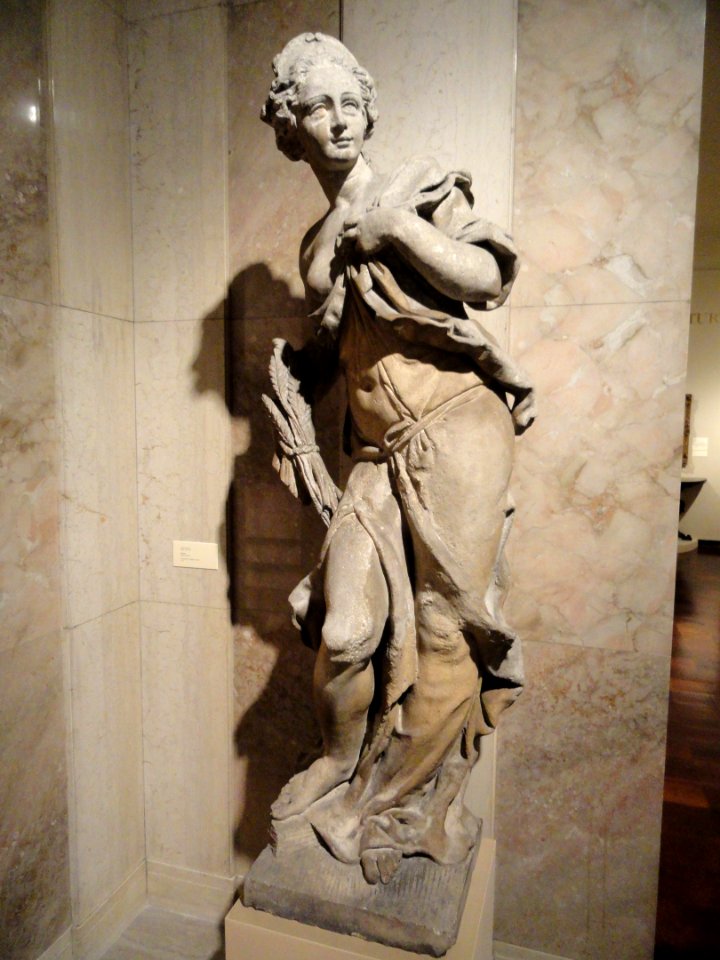 Four Seasons, Summer, by Francesco Marinali, before 1713, Italy, Istrian limestone - Museum of Fine Arts, Springfield, MA - DSC04137