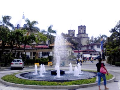 Fountain at the Holy Angel University in Angeles City, Pampanga, Philippines (2) photo