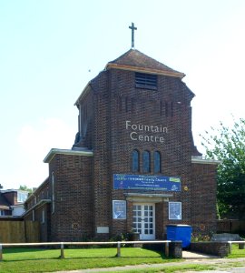 Fountain Centre (formerly Church of Christ the King), Braybon Avenue, Patcham (August 2013) (1)