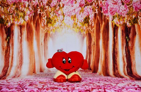 Heart plush cute