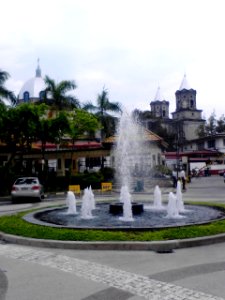 Fountain at the Holy Angel University in Angeles City, Pampanga, Philippines photo