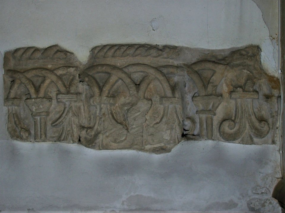 Fragements of Romanesque font, Hellingly