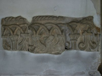 Fragements of Romanesque font, Hellingly